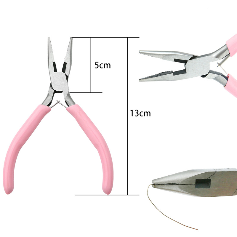 5:130mm powder handle needle nose pliers (with teeth)