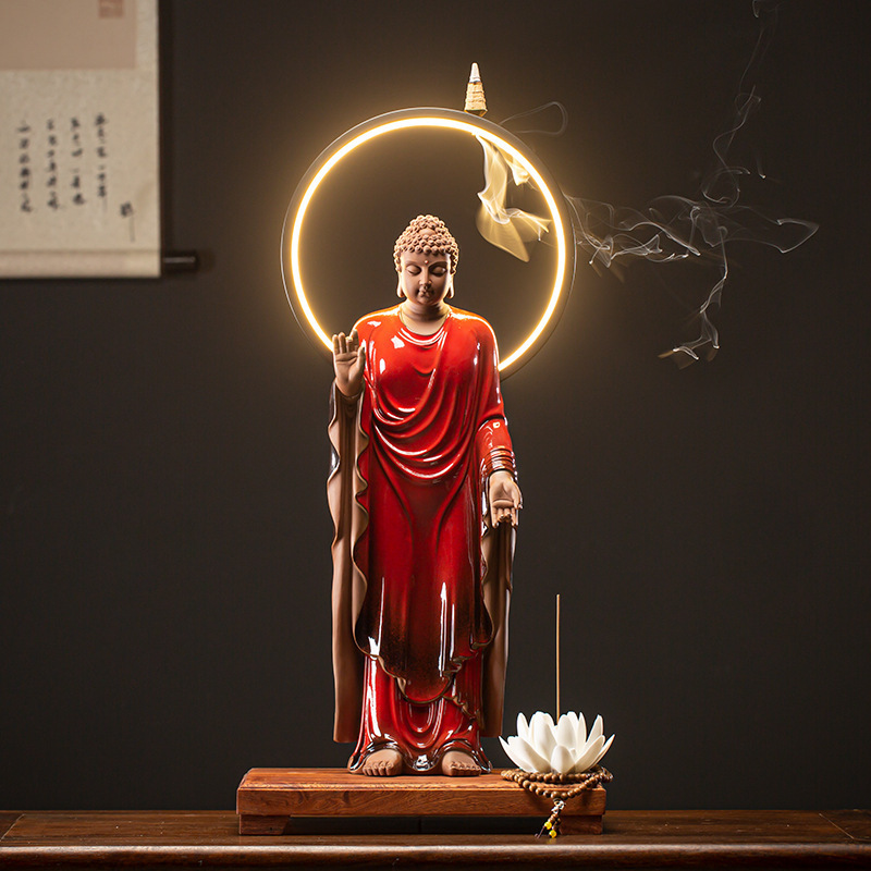 Red Clothes Tathagata   Lamp Ring 30*20.5*69cm