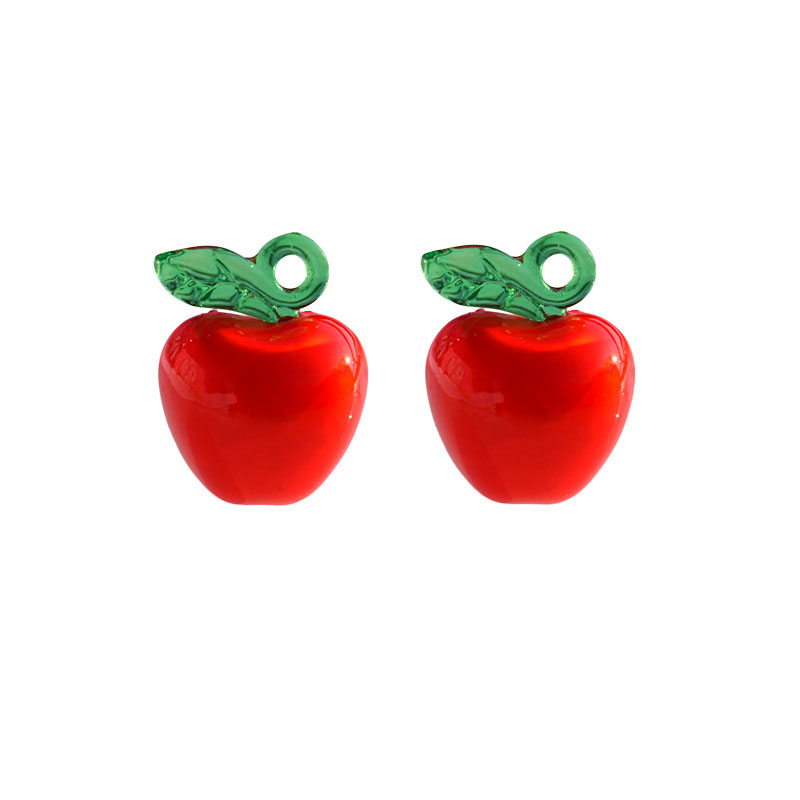 Solid red apple, 14x18mm