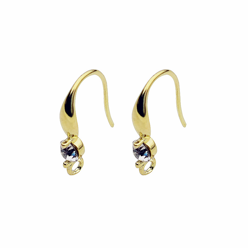 2:KC Gold (White Diamond Ear Hook)