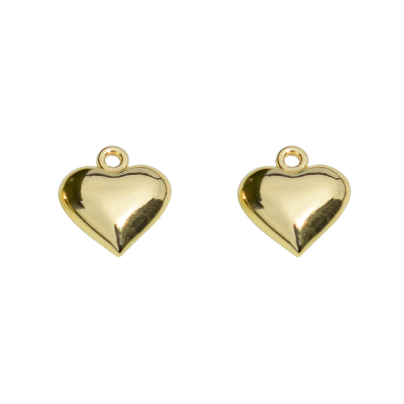 KC Gold Solid Heart, 12x13mm