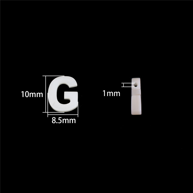 G letter 8.5x10mm