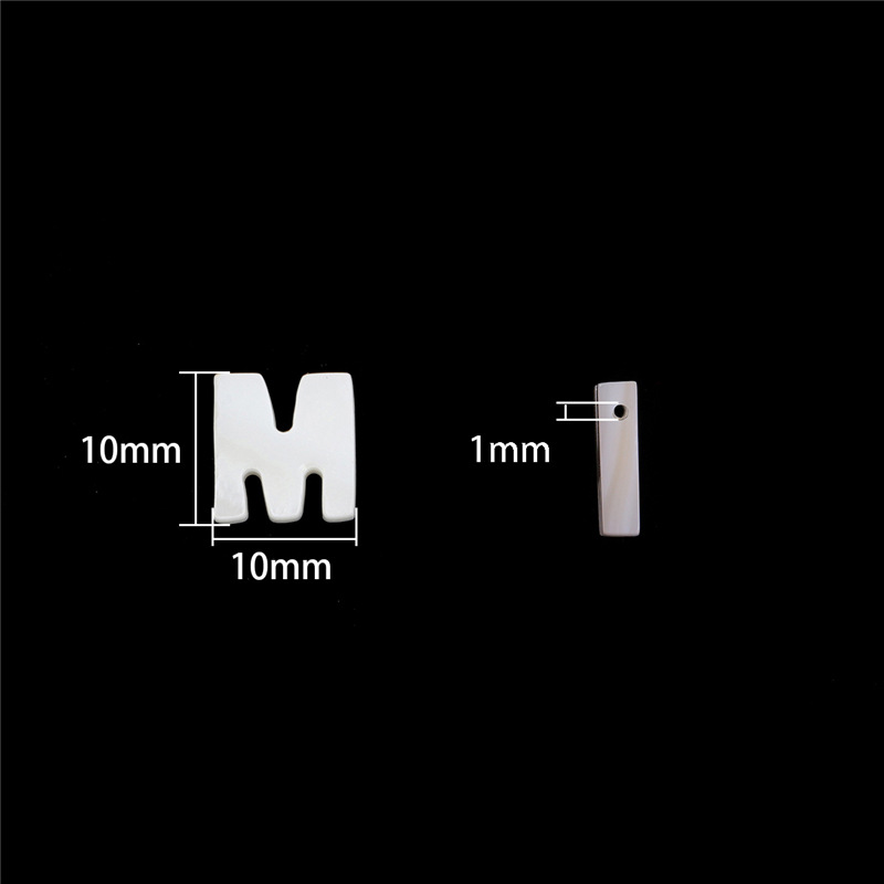 13:M letter 10x10mm
