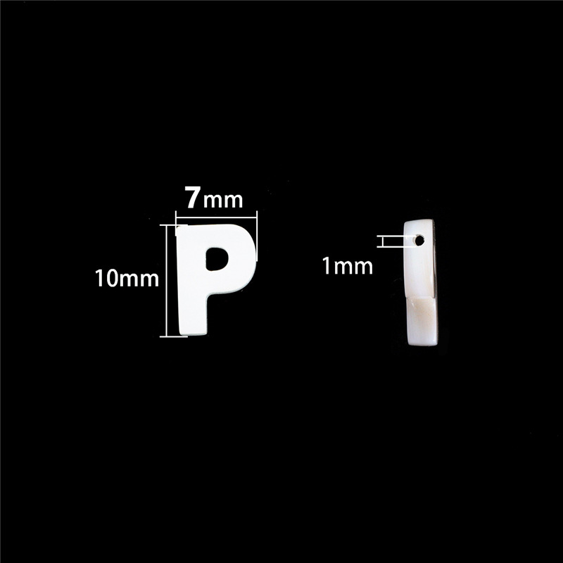 P letter 10x7mm