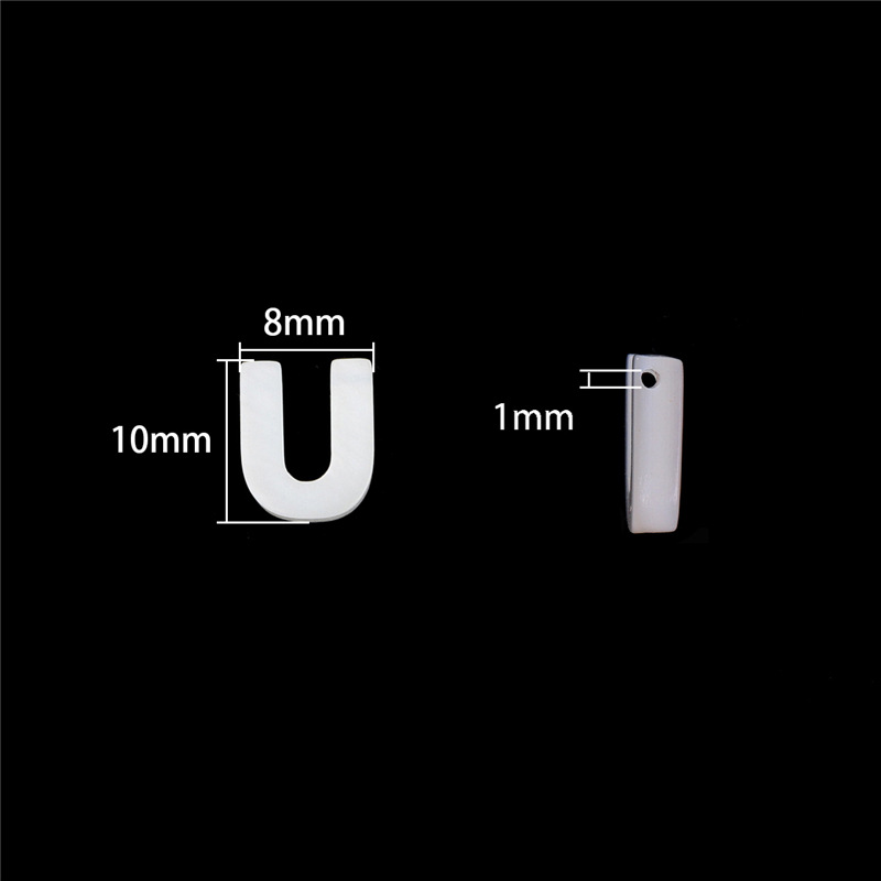 U letter 10x8mm