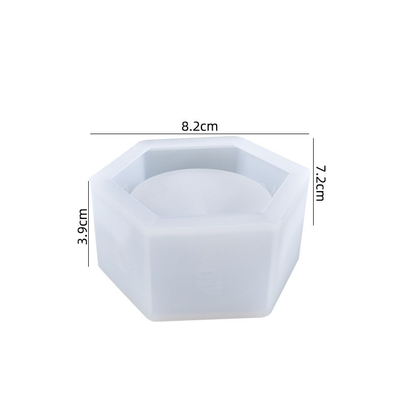 3:Hexagon Candle Holder Silicone Mould