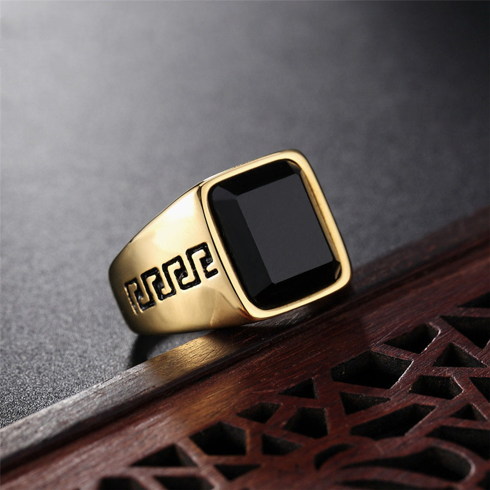golden black stone, Ring No. 7