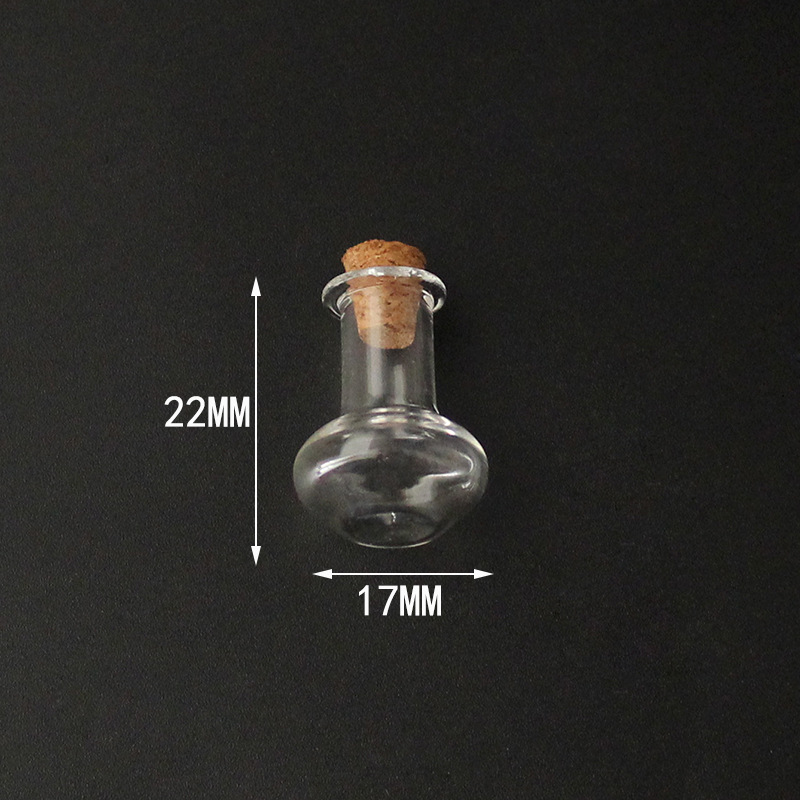500-999 clear vase shaped vials + corks
