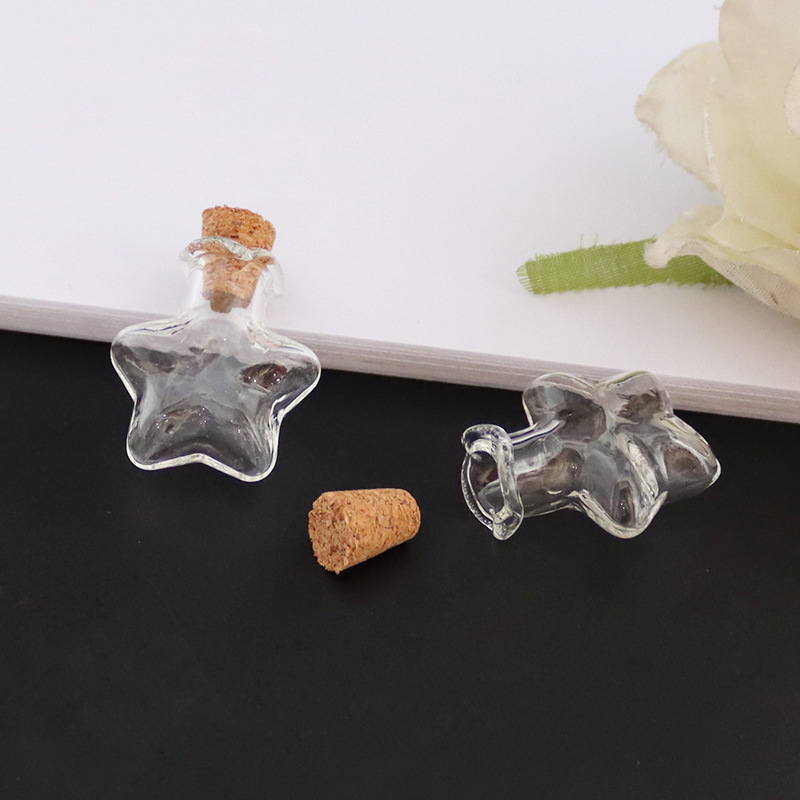 500-999 clear star vials (lace mouth) + cork