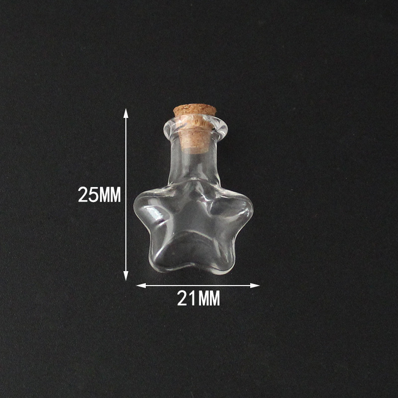 2:Transparent star vial   cork