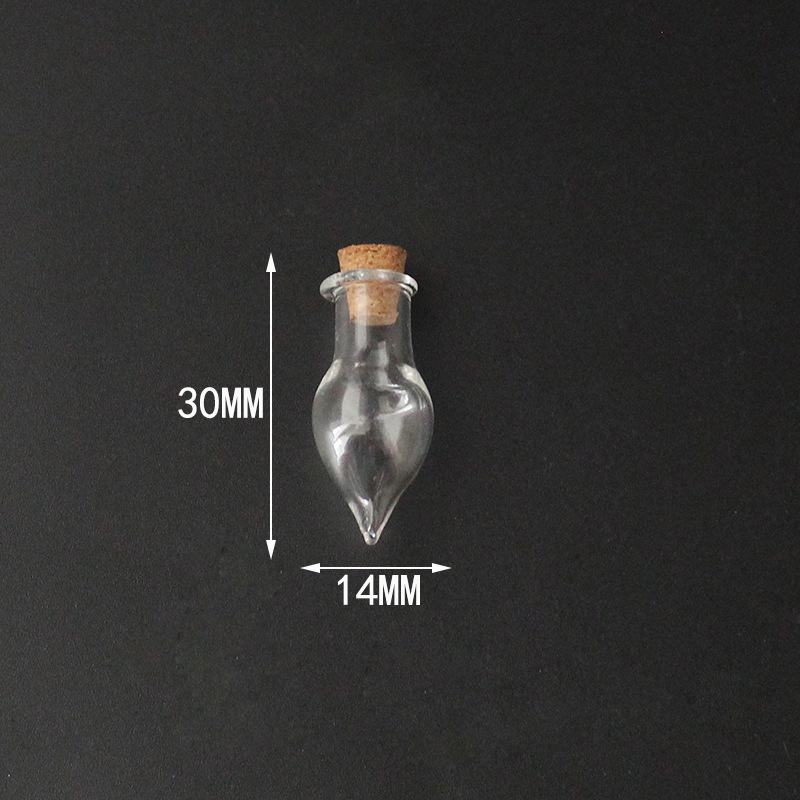 Transparent water drop vial   cork