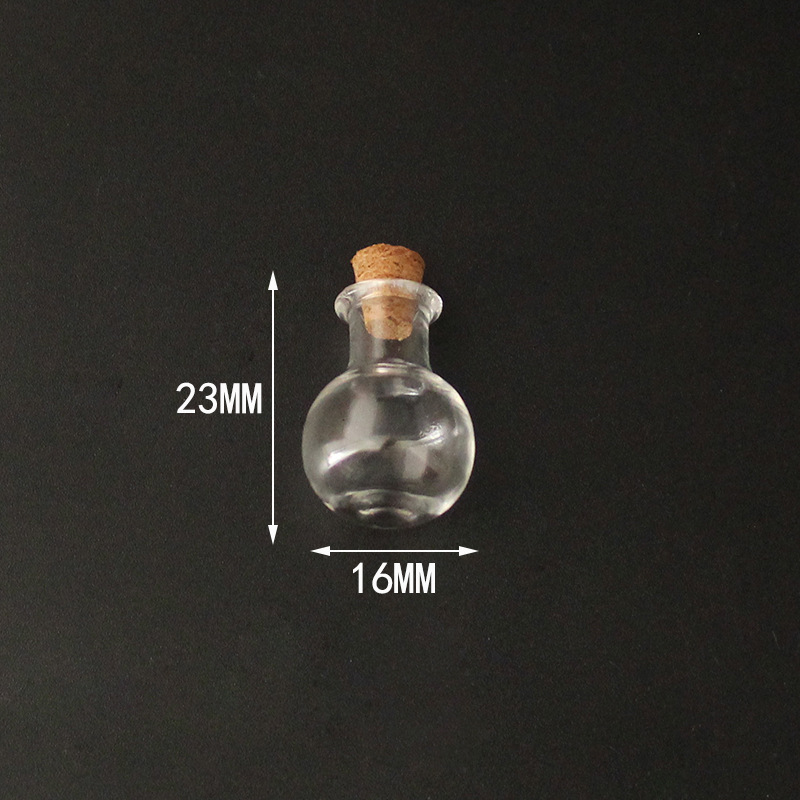 11:Clear flat bottomed ball vial   cork