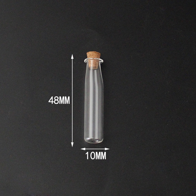 13:Clear straight tube vials with cork