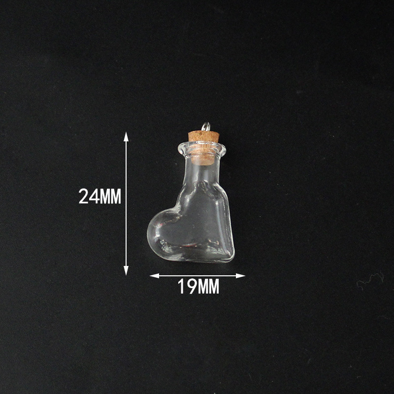 Clear deflated vial with sheep eye cork
