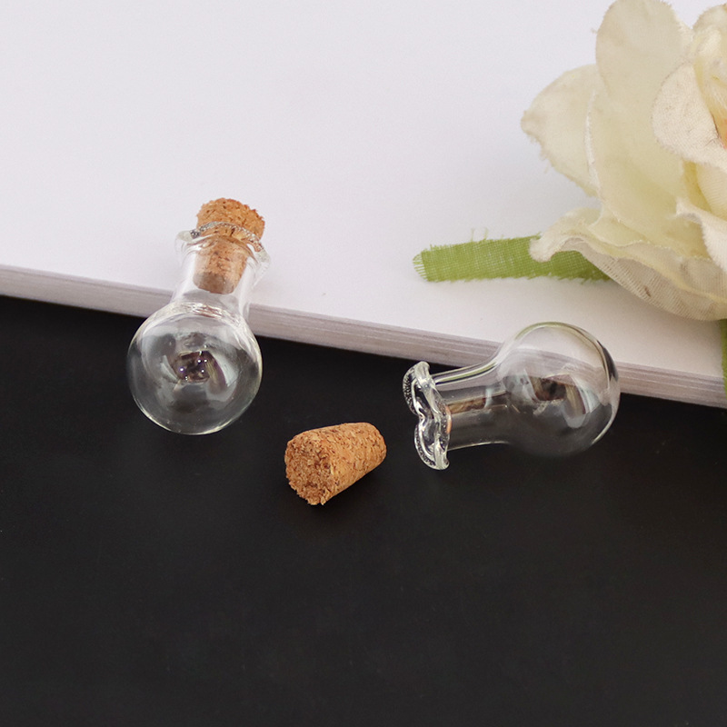 Transparent bulb vial (lace mouth)   cork