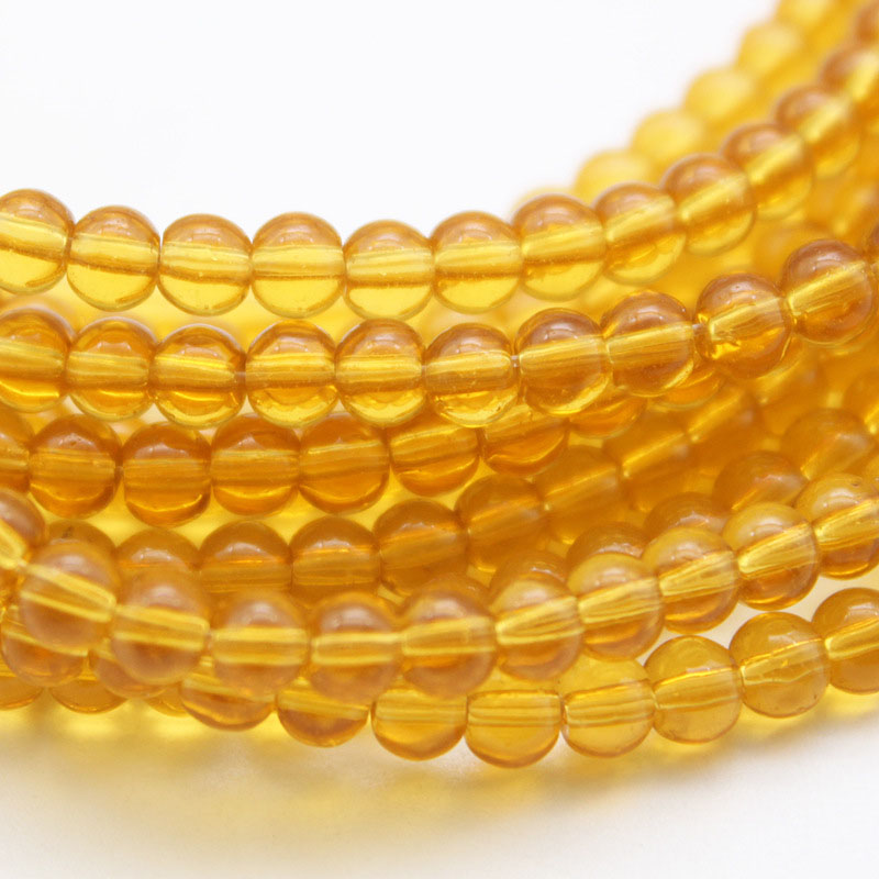 crystal yellow 4mm (100 pieces)