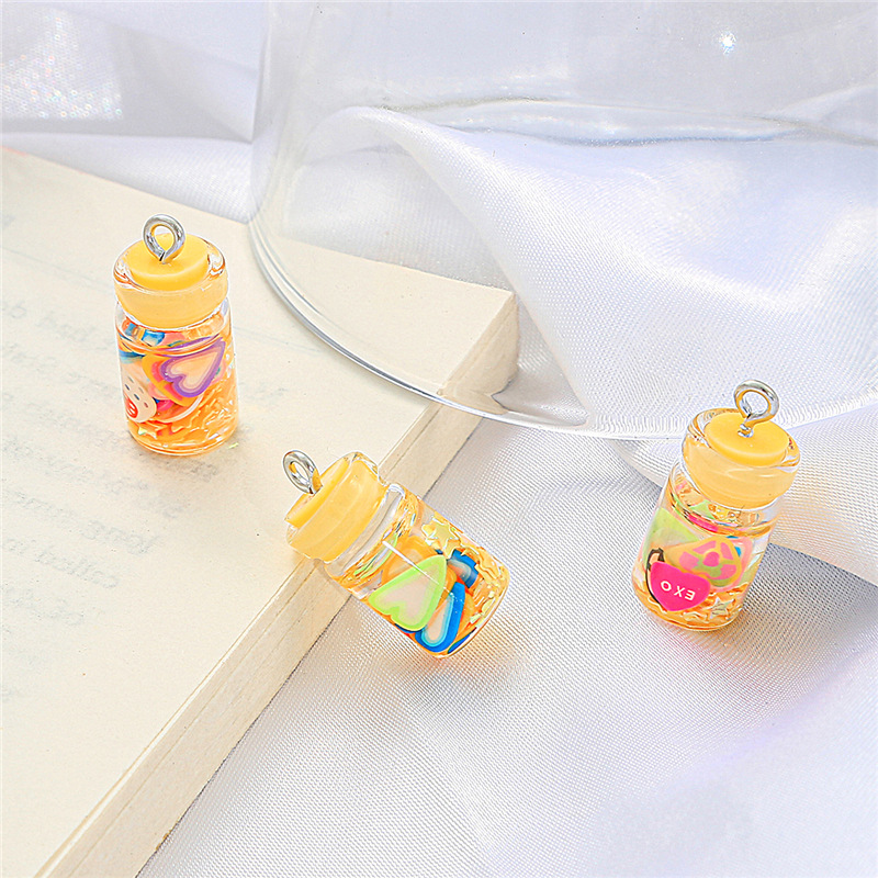 Sequin bottle yellow 20x10mm aperture 2mm6 pcs/pac