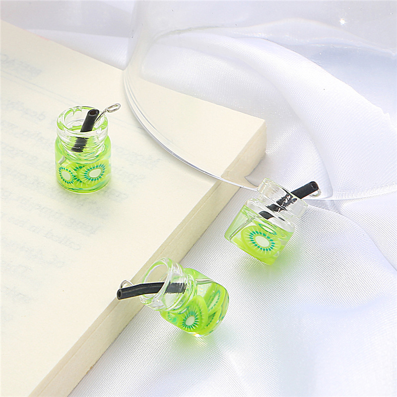 Fruit bottle green 18x10mm aperture 1.5mm6 pcs/pac