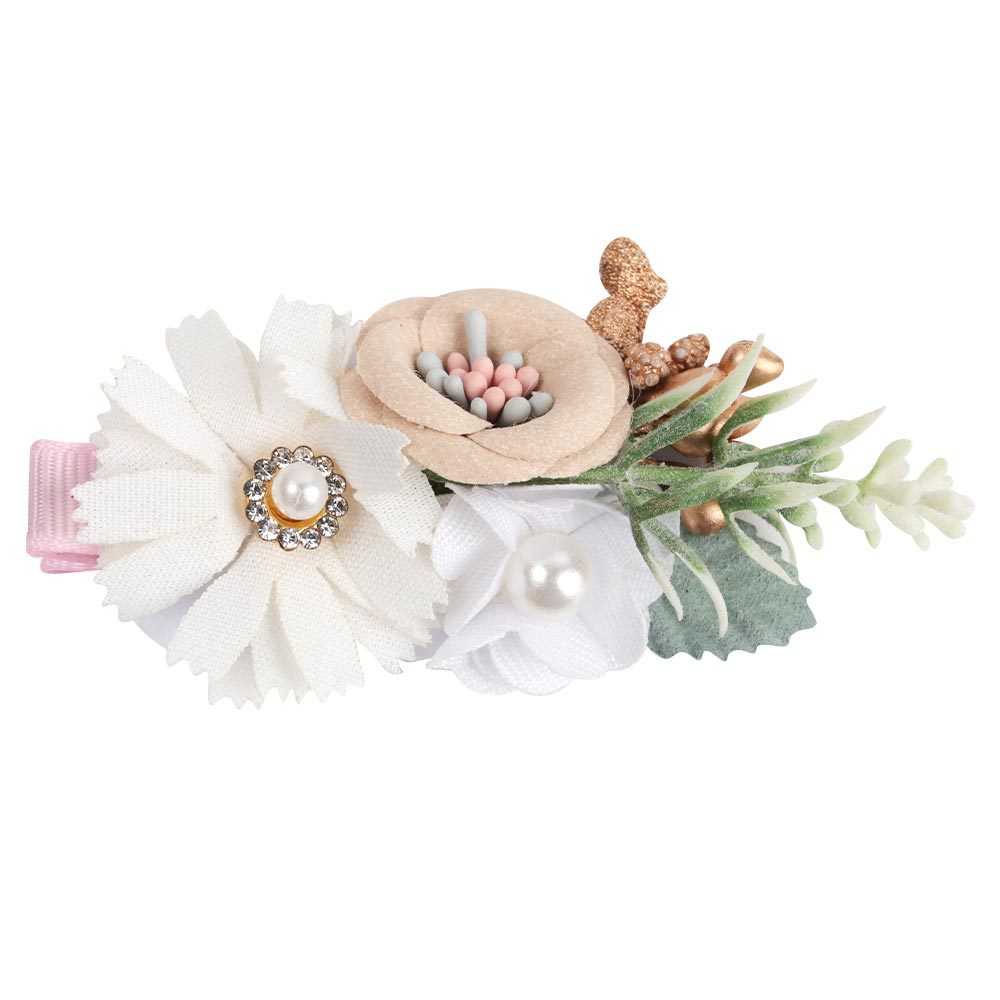 5:Rhinestone Pearl Flowers