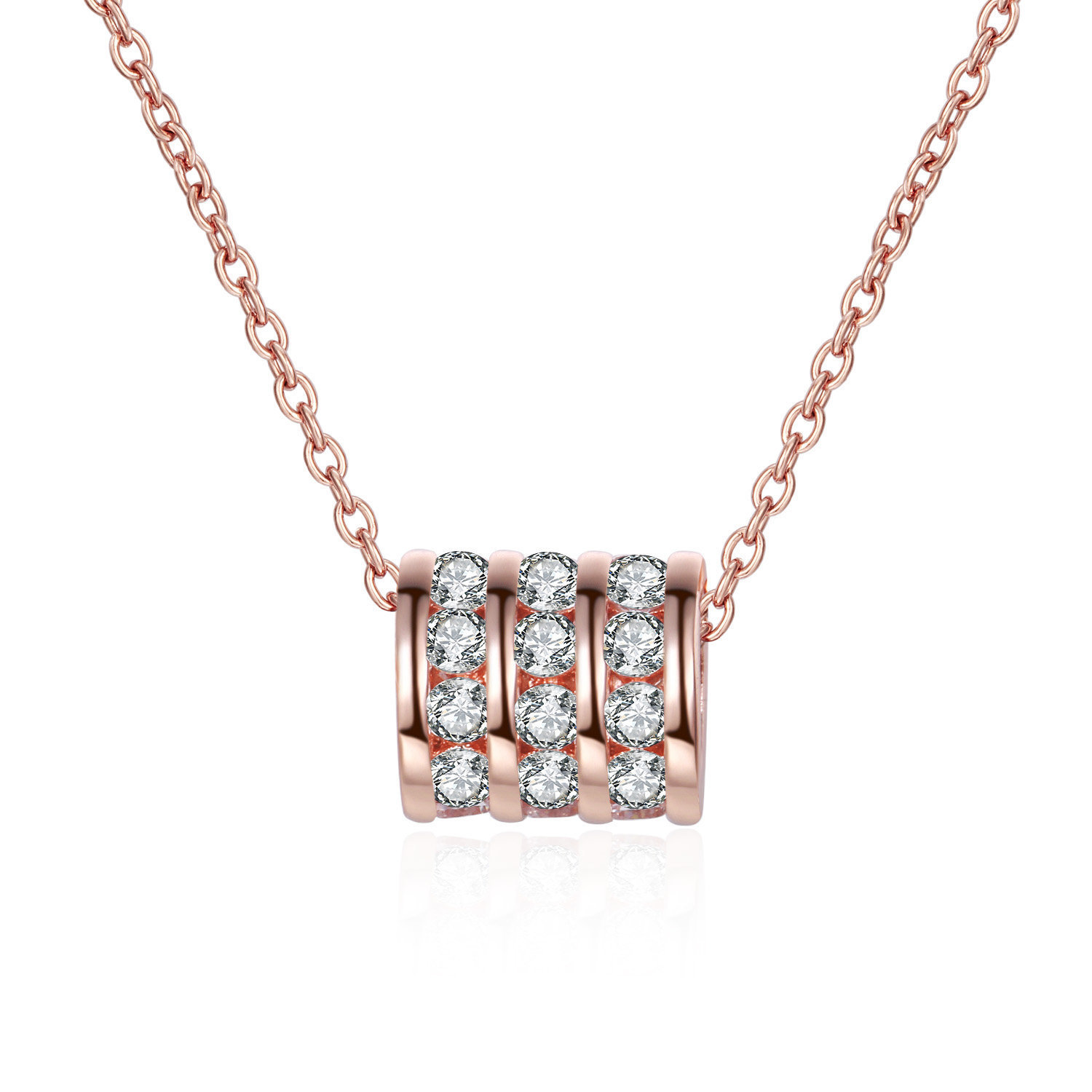 Rose gold necklace and pendant
