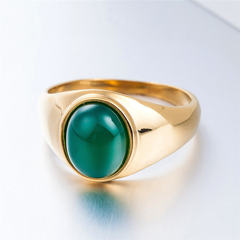 golden green stone, Ring No. 7