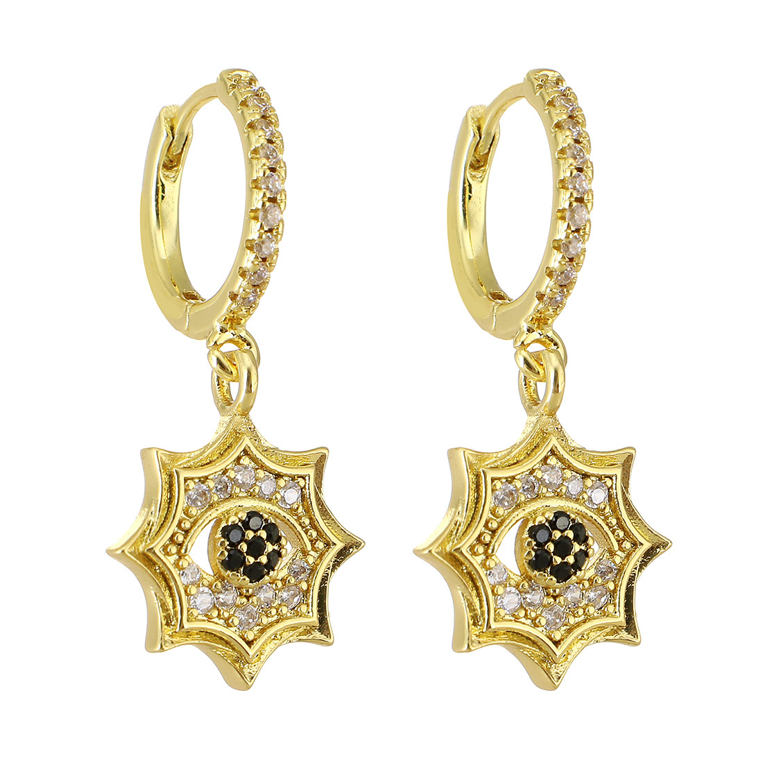 3:gold color plated with black CZ