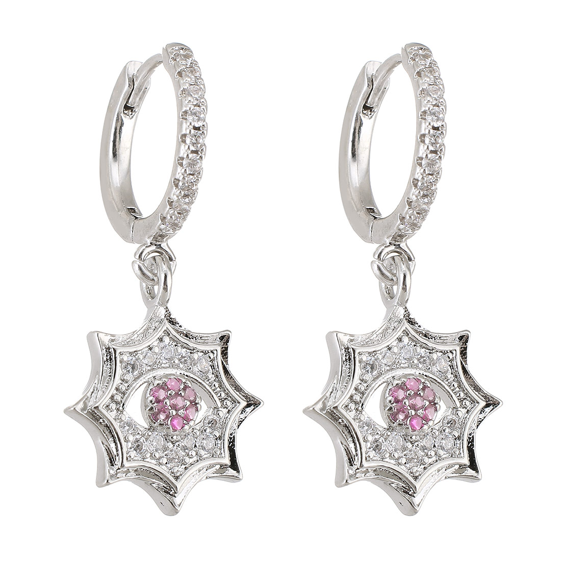 7:platinum color plated with pink CZ