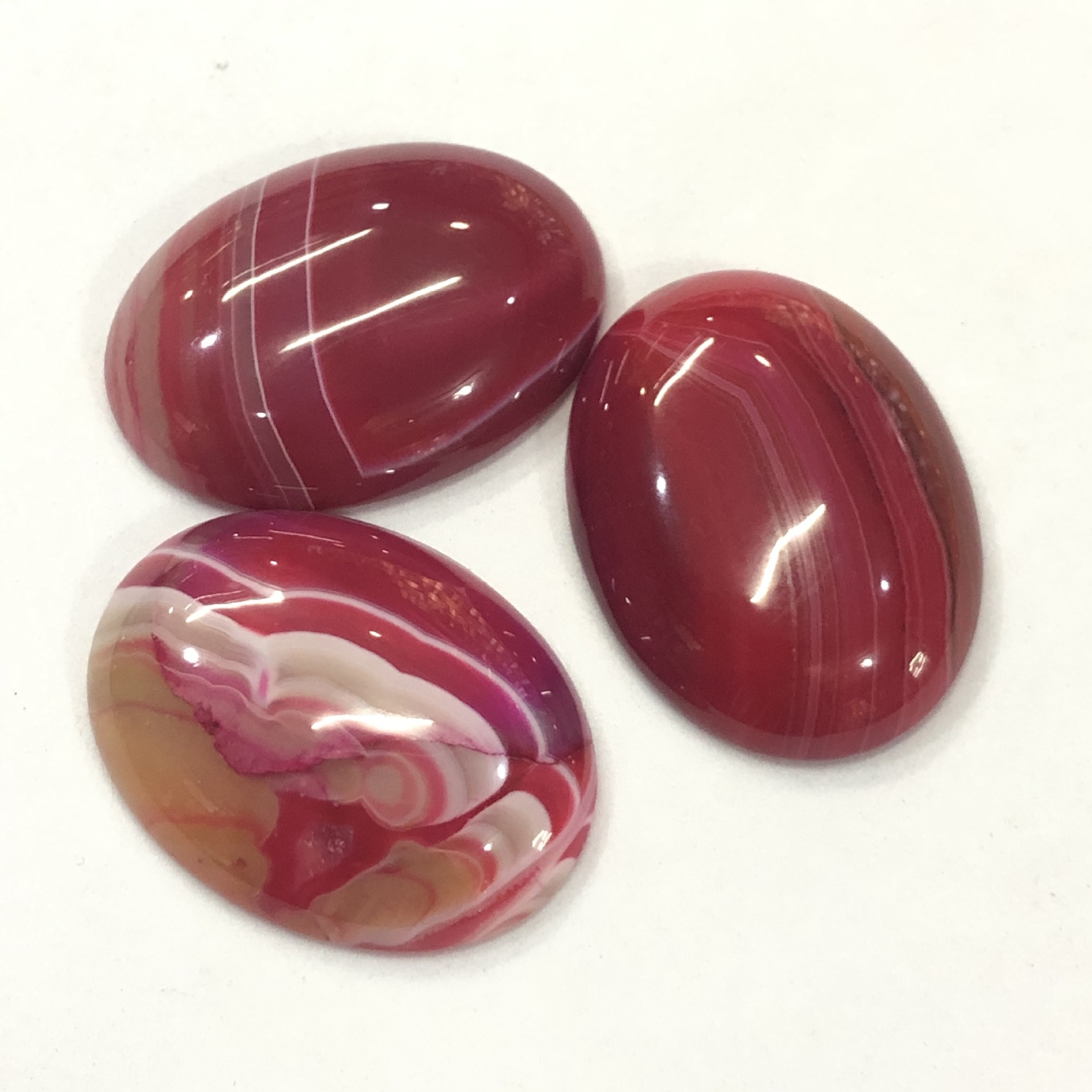rose red line agate