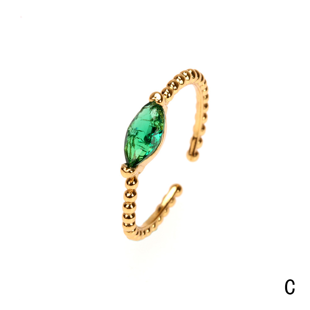 Green spinel marquise