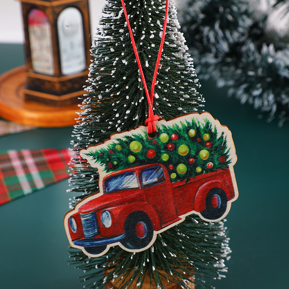 7:Beveled Car Christmas Tree, 9.5x6.5x0.3cm