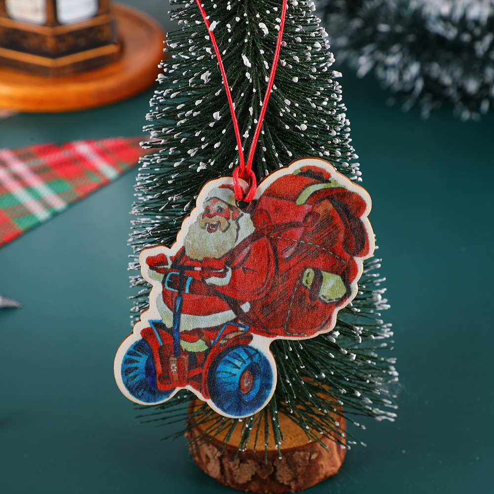 Santa Claus on Balance Bike, 9.5x6.5x0.3cm