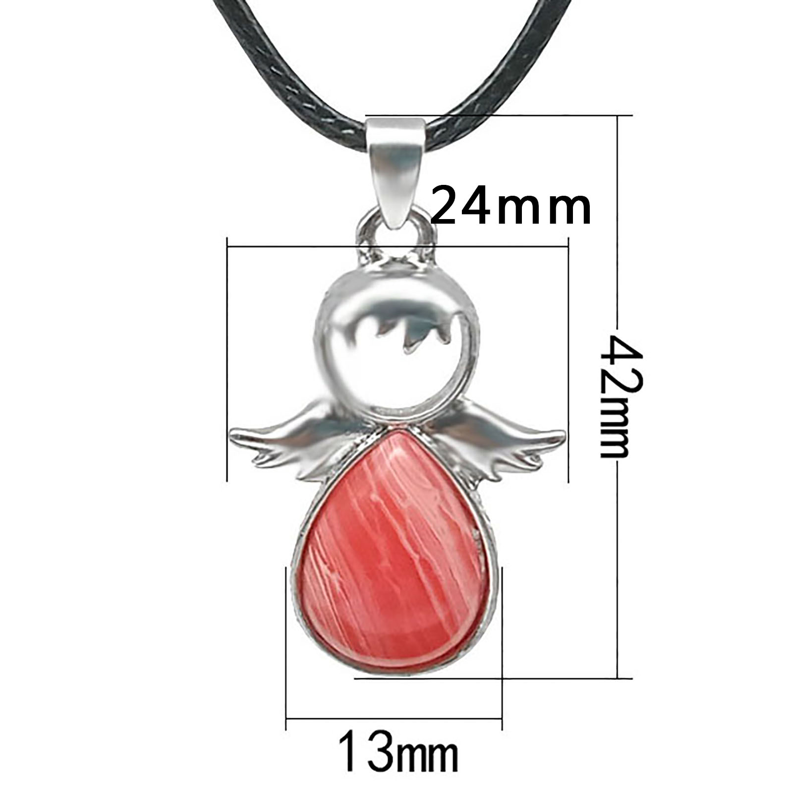 The length of the pendant is about 24mm, the height is about 36mm (excluding the buckle), and the length of the chain is about 50cm