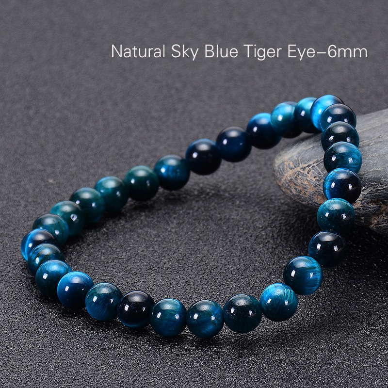 1:6MM-Blue Tiger Eye Bracelet