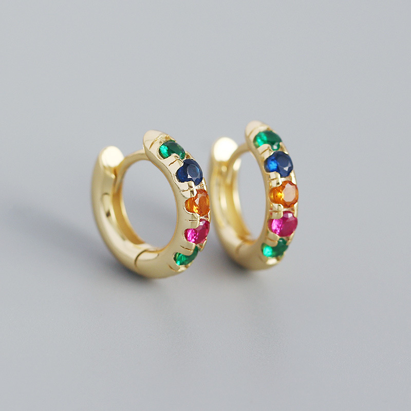 6:gold plated with colorful CZ