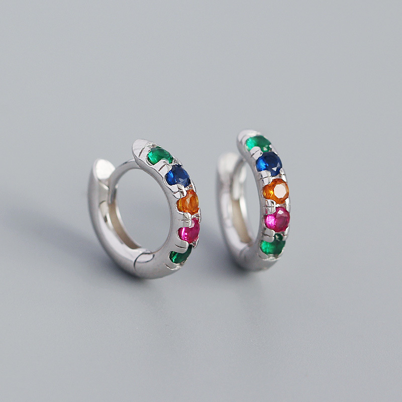 platinum plated with colorful CZ