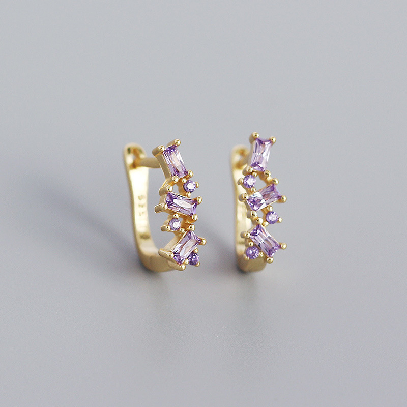 8:gold plated with purple CZ