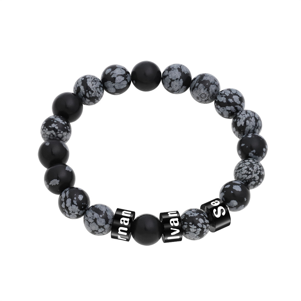 2:Bracelet   3 Beads Black