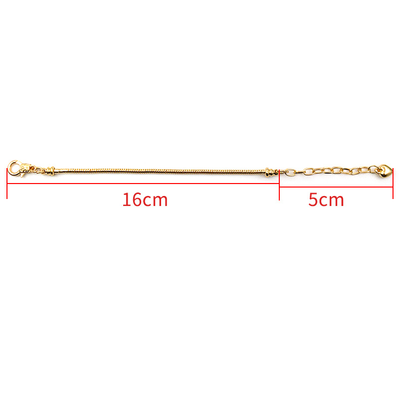 16cm+5cmKC Gold Snake Bone Chain