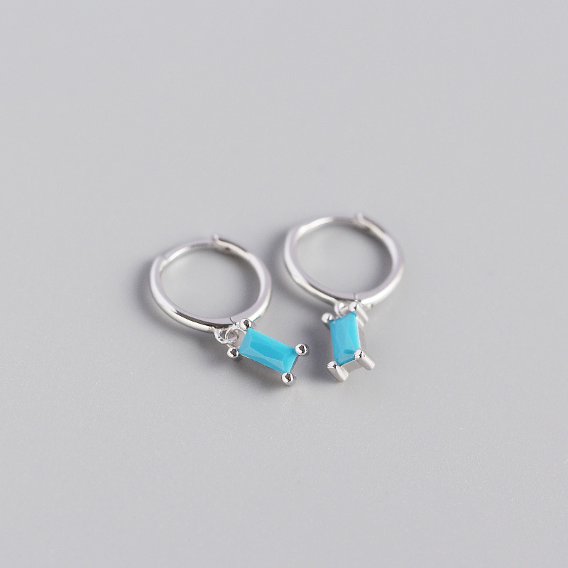 7:platinum color plated with blue turquoise