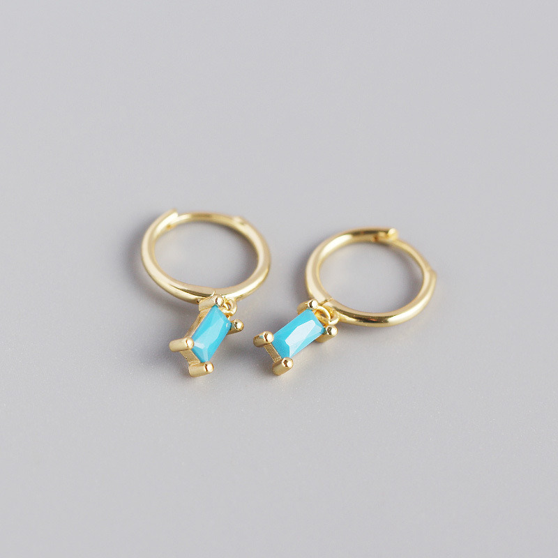 8:gold color plated with  blue turquoise