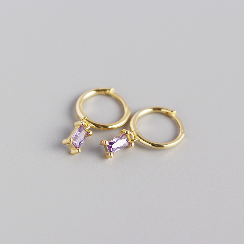 14:gold plated with purple CZ