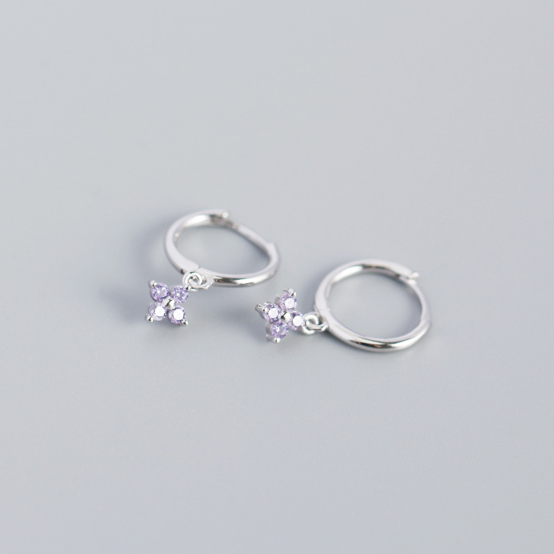  couleur platine plaqué avec CZ violet