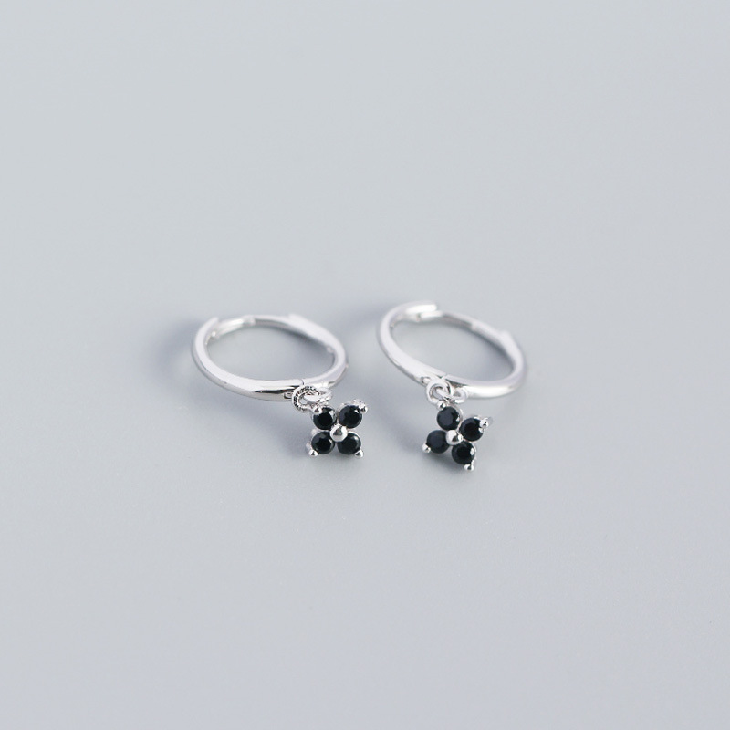platinum color plated with black CZ