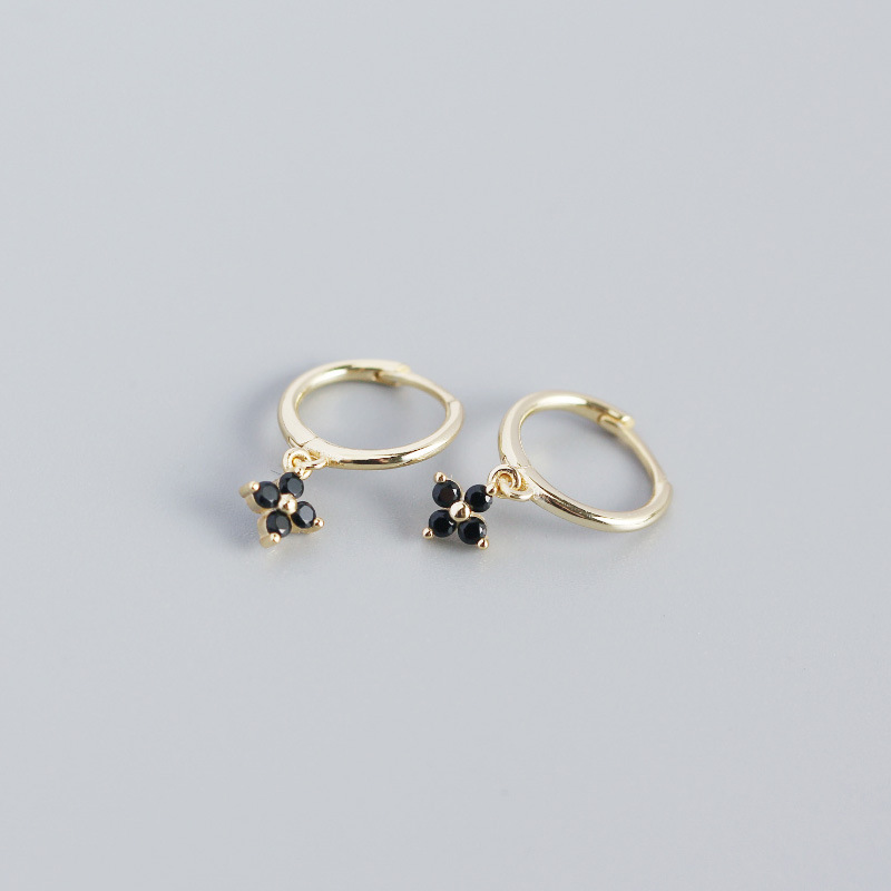 gold color plated with black CZ