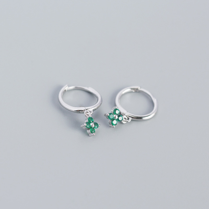 5:platinum color plated with green CZ