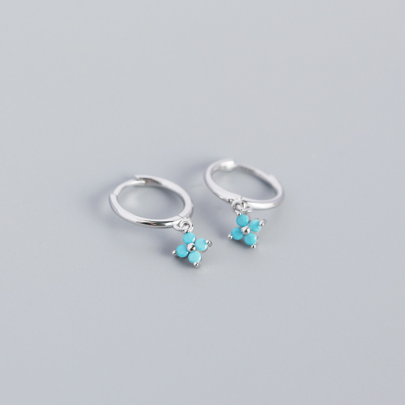 11:platinum color plated with blue turquoise