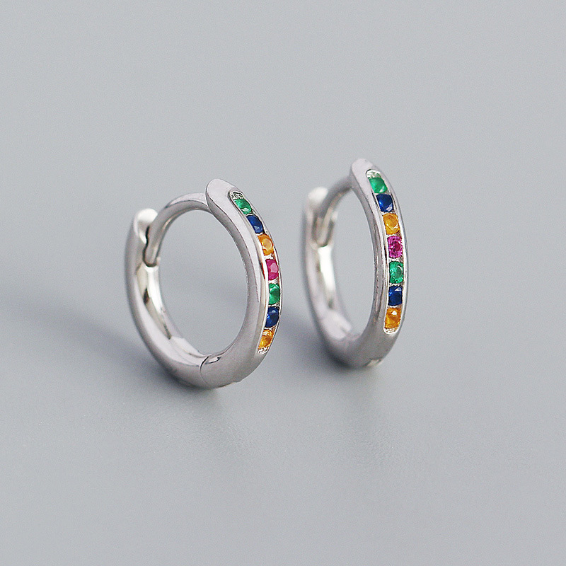 platinum plated with colorful CZ
