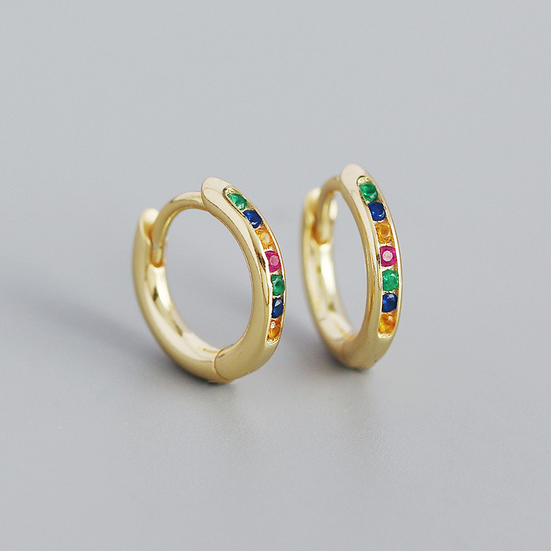 gold plated with colorful CZ
