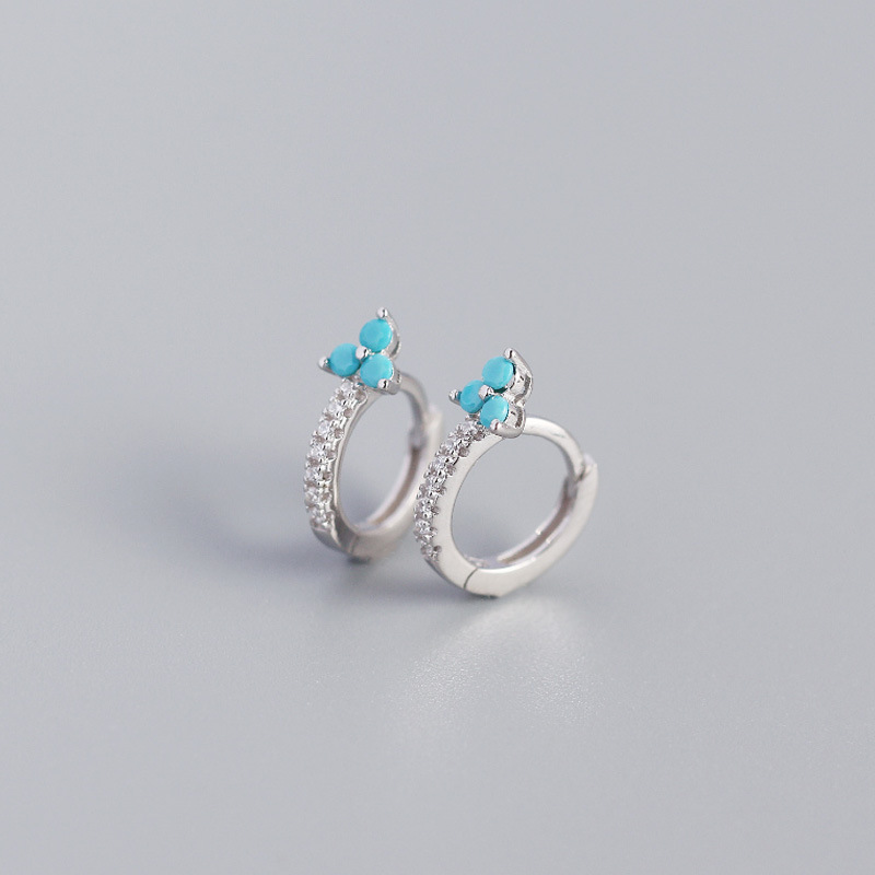 11:platinum plated with blue turquoise