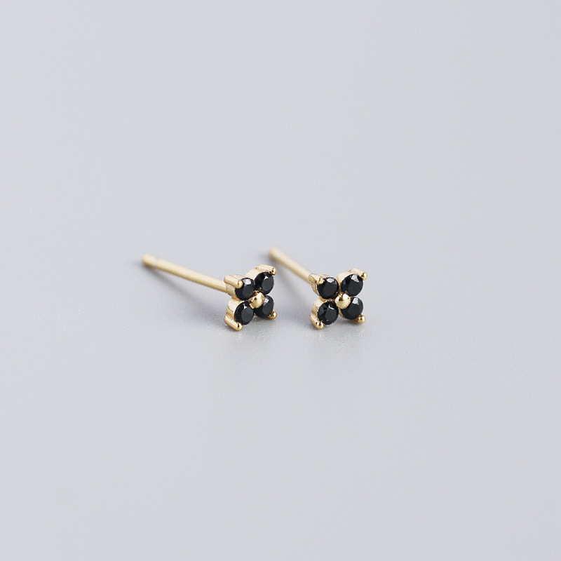  gold color plated with black CZ